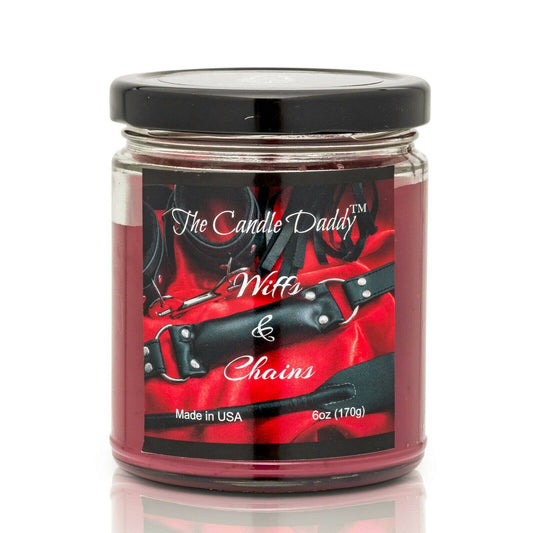 Wiffs & Chains Red Leather Candle BDSM Sexy Hot