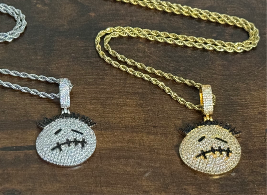 Smiley Pendant With 24” Chain