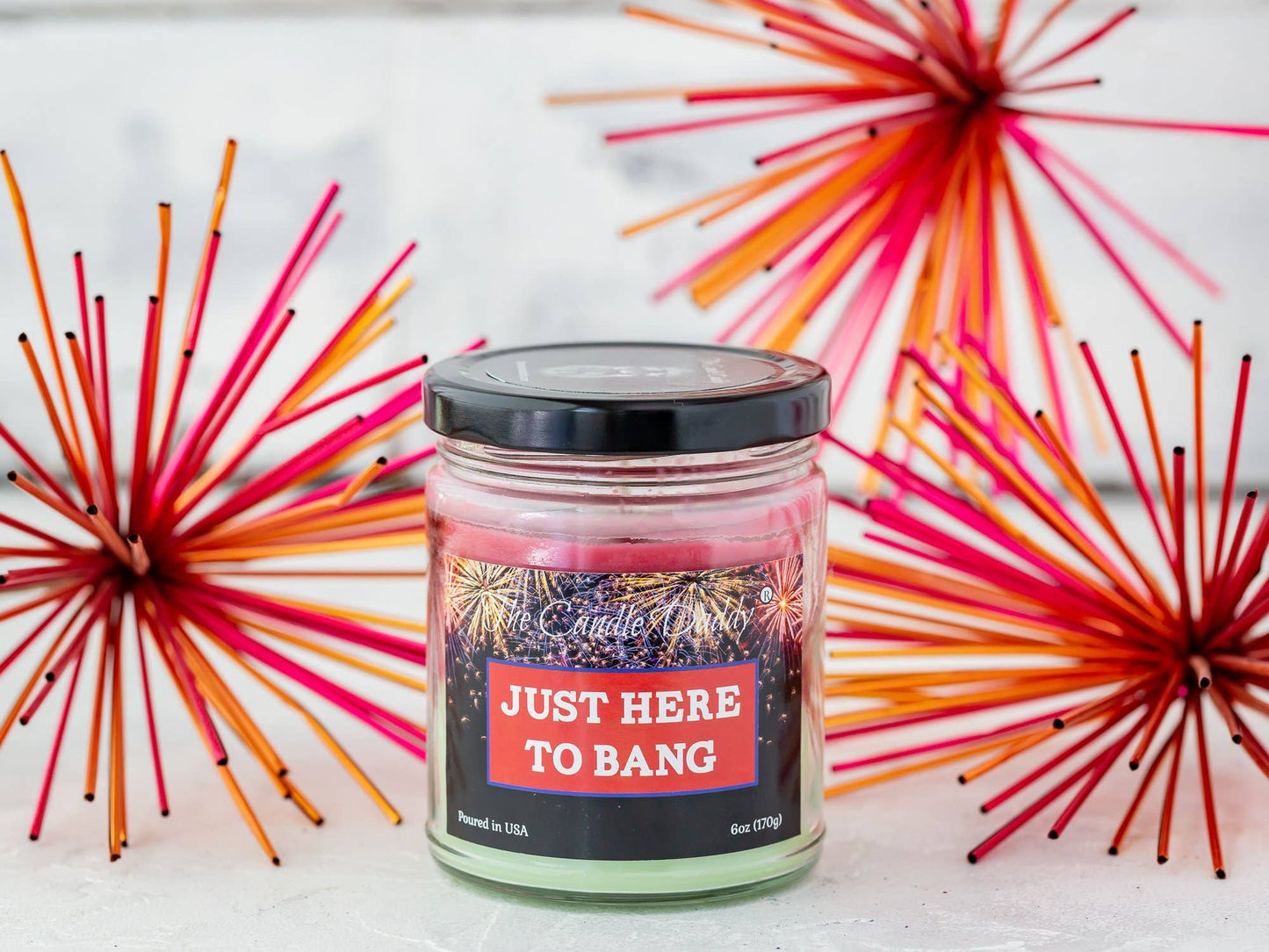 JUST HERE TO BANG - JUICY SUMMER WATERMELON 6OZ JAR CANDLE - The Savidge