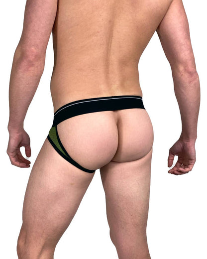 Military Green Mesh Jock - The Savidge