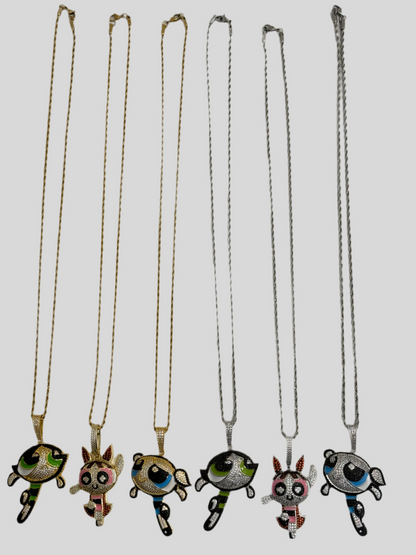 Power Puff Girls Necklace