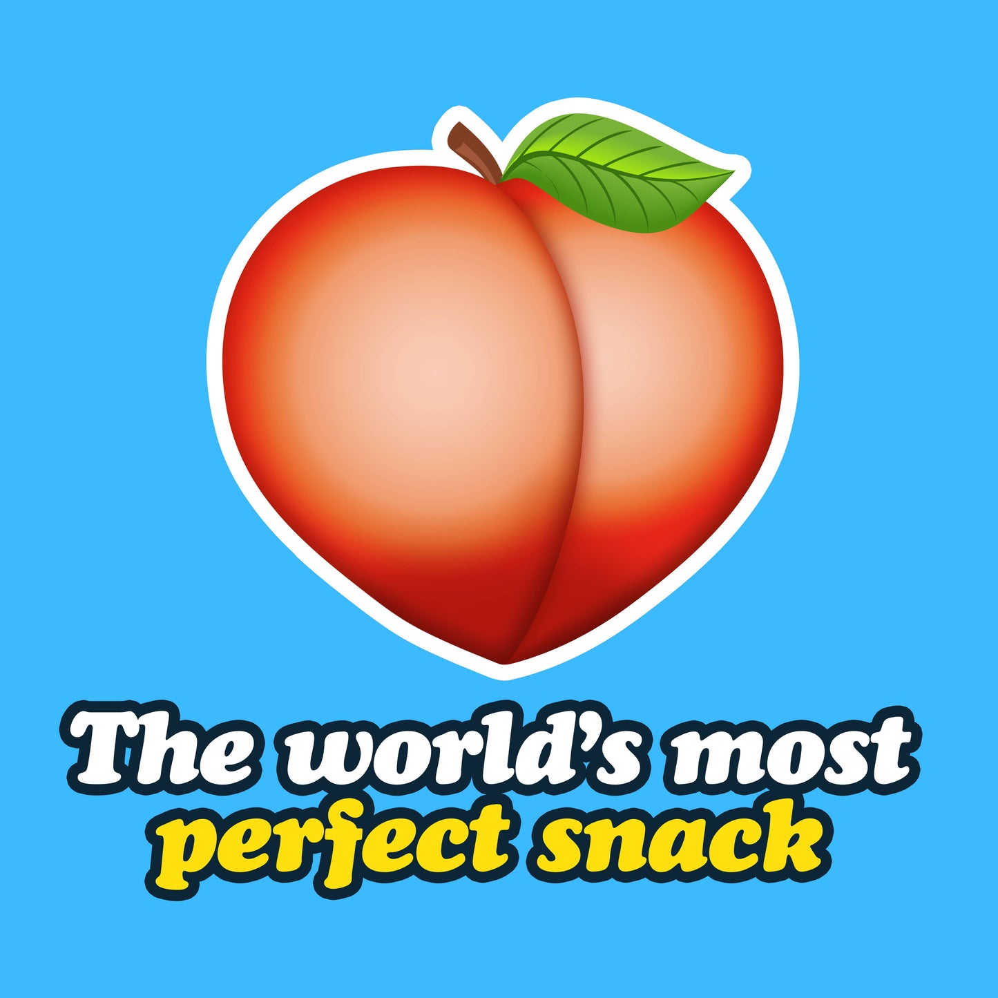 Peach: "The World's Most Perfect Snack" T-shirt - Teal