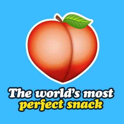 Peach: "The World's Most Perfect Snack" T-shirt - Teal