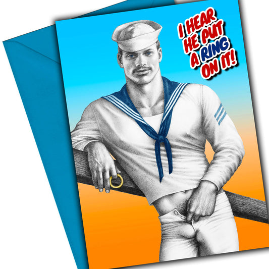 Tom of FInland - Ring on it - Engagement Card