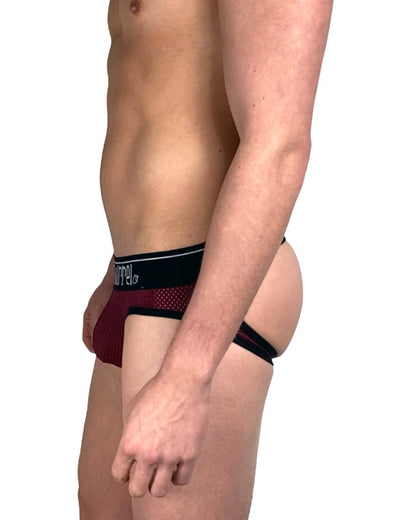 Syrah Red Mesh Jock