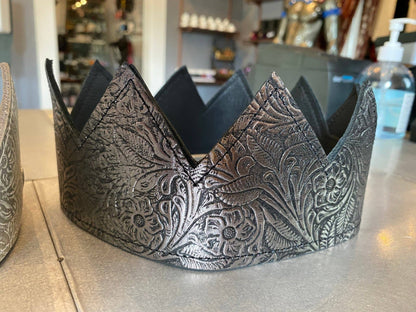 Leather Crown - Metallic Gun Metal